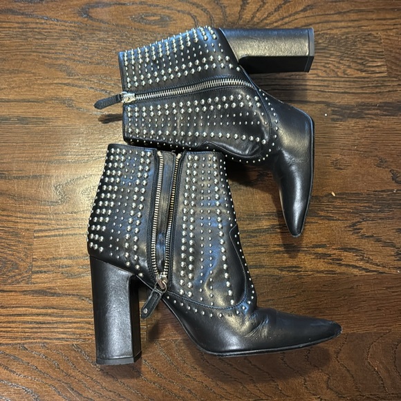 Iro Studded Boots Size 37 Black Leather - Picture 2 of 13